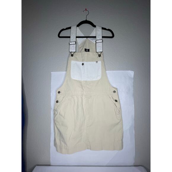Converse Cream Overalls Size XL Adjustable Straps NWT Casual Streetwear - Picture 2 of 14
